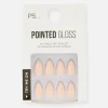 Faux Ongles Brillants Pailletés à Bout Pointu PS...