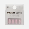 Faux Ongles Carrés Brillants Tourbillon PS...