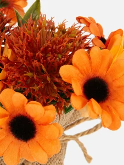 Fleurs Artificielles Avec Emballage En Jute