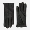 Gants En Cuir à Poignets Crantés