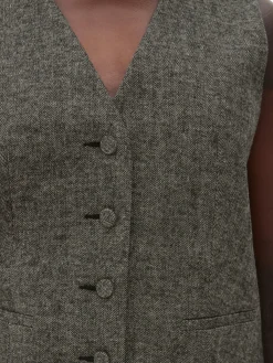 Gilet Avec Chevrons à Boutonnage Simple Rita Ora