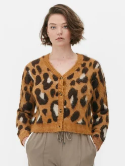 Gilet Court à Motif Léopard
