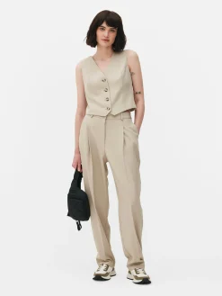 Gilet De Costume Ajusté Boutonné