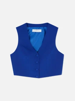 Gilet De Costume Court à Boutonnage Simple