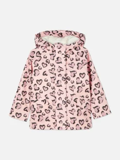 Imperméable à Motif Cœur Léopard