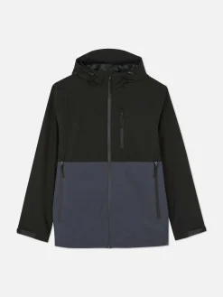 Imperméable Color Block à Poches Multiples