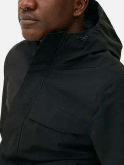 Imperméable Zippé à Capuche