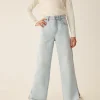 Jean Denim Large Fendu