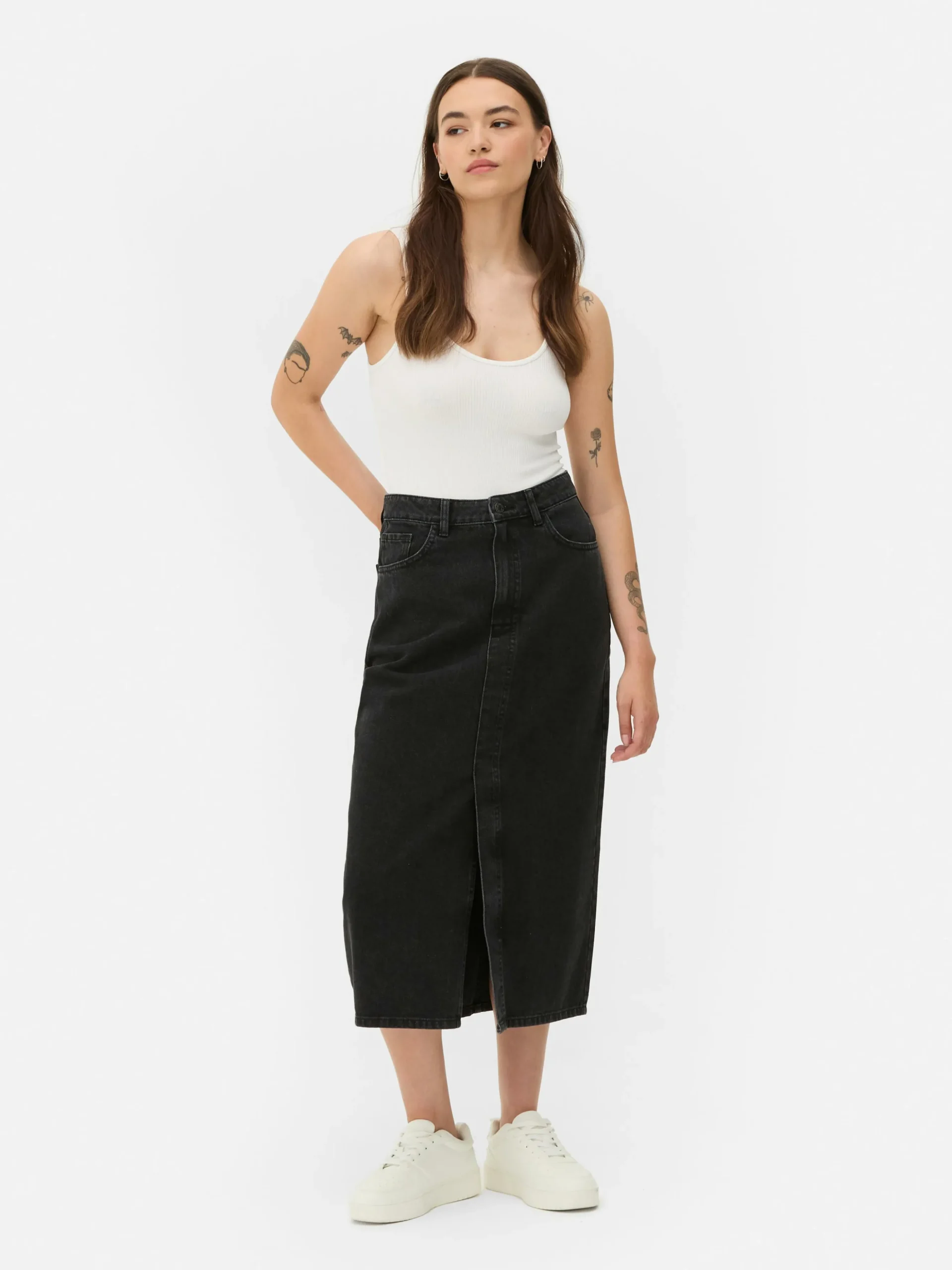 Jupe Mi-longue En Jean