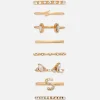 Lot De 8 Bagues à Initiale Et Strass