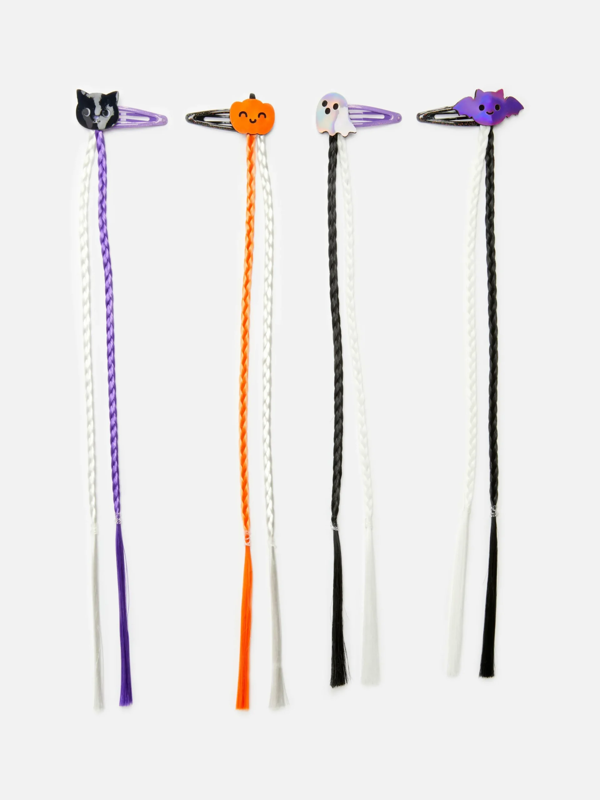 Lot De 4 Barrettes à Tresses Halloween