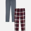 Lot De 2 Bas De Pyjama Brossés