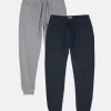 Lot De 2 Bas De Pyjama Resserrés Aux Chevilles à Texture Gaufrée