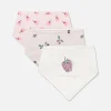 Lot De 3 Bavoirs Façon Bandana à Motif Fruits Rouges