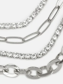 Lot De 4 Bracelets Chaîne à Strass