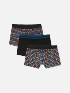 Lot De 3 Caleçons à Motif Géométrique Tendance