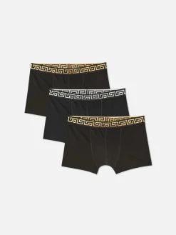 Lot De 3 Caleçons Avec Motif Clé Grecque à La Taille
