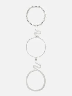 Lot De 3 Chaînes De Cheville Infinité Et Initiale