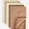 Lot De 5 Chiffons De Ménage Côtelés