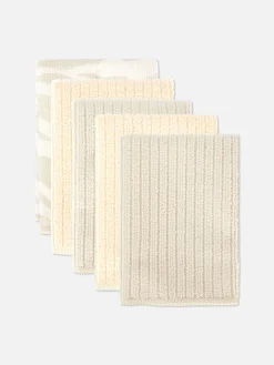 Lot De 5 Chiffons De Ménage Côtelés
