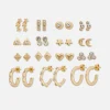 Lot De 15 Clous D'oreilles Et Créoles Variés