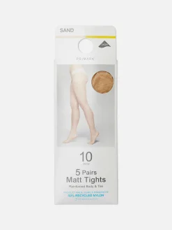 Lot De 5 Collants Mats 10 Deniers