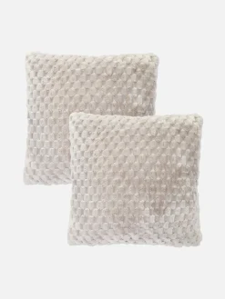 Lot De 2 Coussins Texturés Effet Nid D’abeille