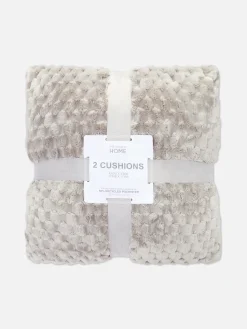 Lot De 2 Coussins Texturés Effet Nid D’abeille