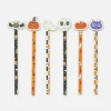 Lot De 6 Crayons Avec Gommes Halloween