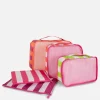 Lot De 5 Cubes De Rangement à Rayures