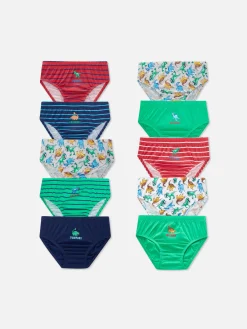 Lot De 10 Culottes Graphiques à Motifs Dinosaures
