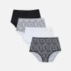 Lot De 4 Culottes Hautes Tendances à Imprimé