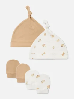 Lot De 2 Ensembles Bonnet Et Mitaines Mouton