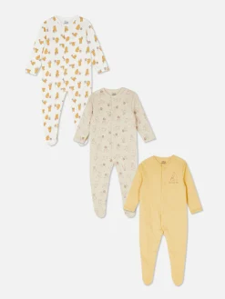 Lot De 3 Grenouillères Disney Winnie L'ourson
