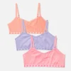 Lot De 3 Hauts Courts Sans Coutures à Cœurs