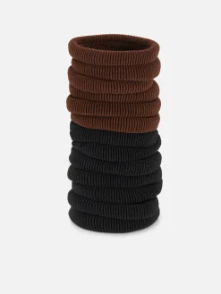 Lot De 20 élastiques Pour Cheveux En Tissu Côtelé