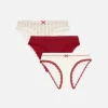 Lot De 3 Mini Culottes Avec Finitions En Dentelle