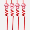 Lot De 4 Pailles En Spirale Hello Kitty