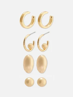 Lot De 4 Paires De Boucles D'oreilles Assorties
