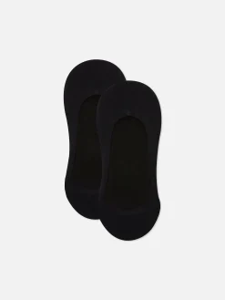 Lot De 2 Paires De Chaussettes Invisibles Côtelées En Microfibre