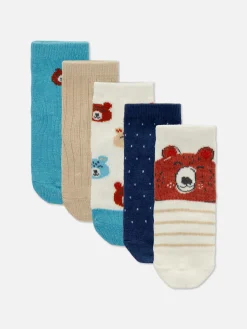 Lot De 5 Paires De Chaussettes Ours
