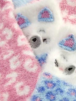 Lot De 2 Paires De Chaussettes Chaudes à Pois Et à Motif Animal