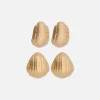 Lot De 2 Paires De Créoles à Coquillages Rita Ora