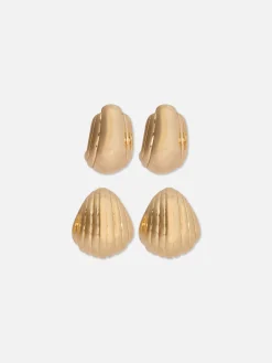 Lot De 2 Paires De Créoles à Coquillages Rita Ora