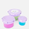 Lot De 3 Pots à Encas Ronds