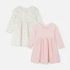 Lot De 2 Robes Côtelées à Manches Longues