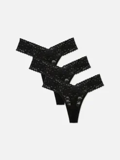 Lot De 3 Strings Bandeau En Dentelle Essential