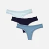 Lot De 3 Strings En Microfibre Et En Dentelle