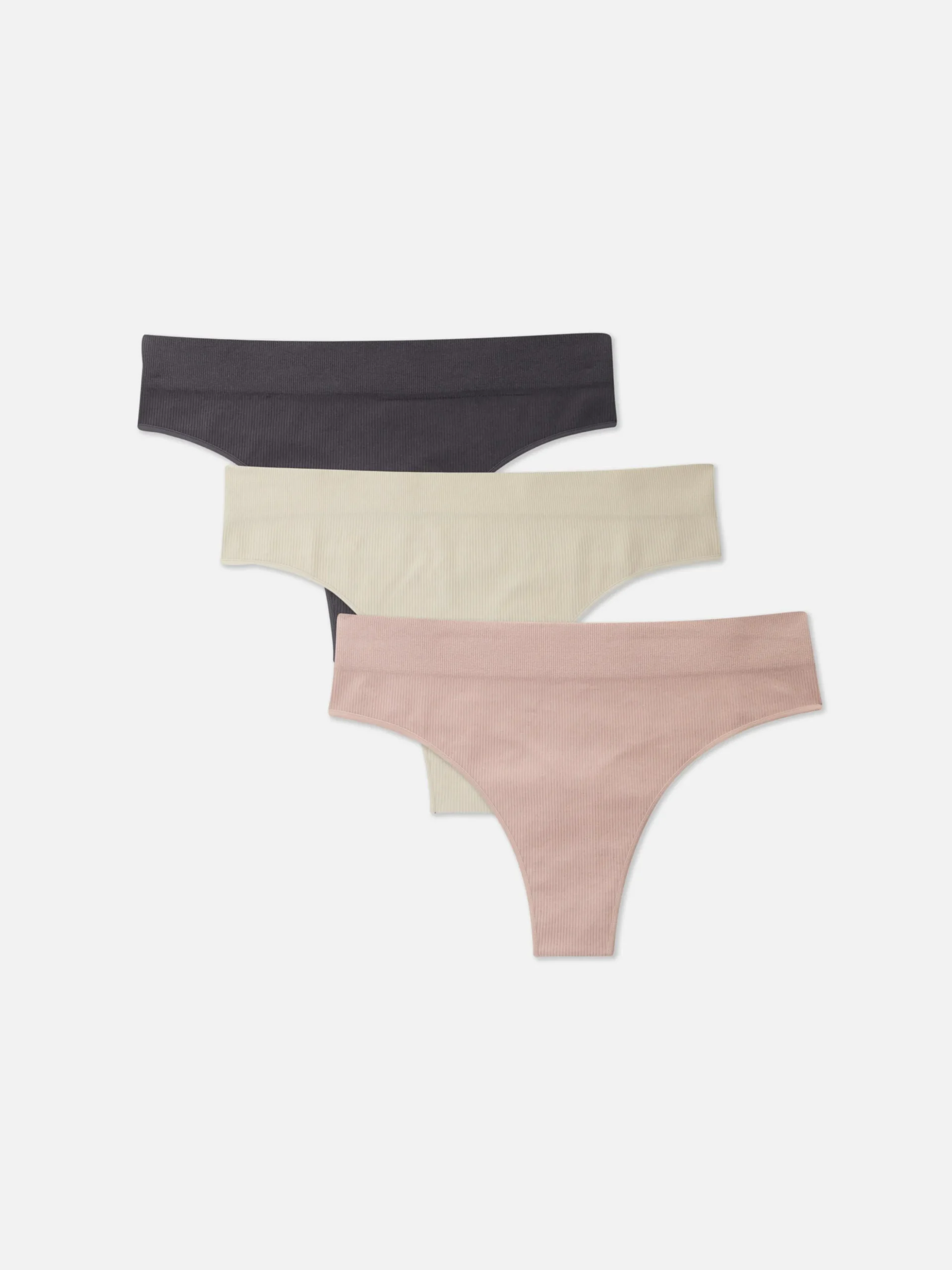 Lot De 3 Strings Sans Couture Ton Sur Ton