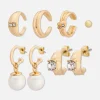 Lot De 6 clous Et Boucles D'oreilles à Clip En Strass